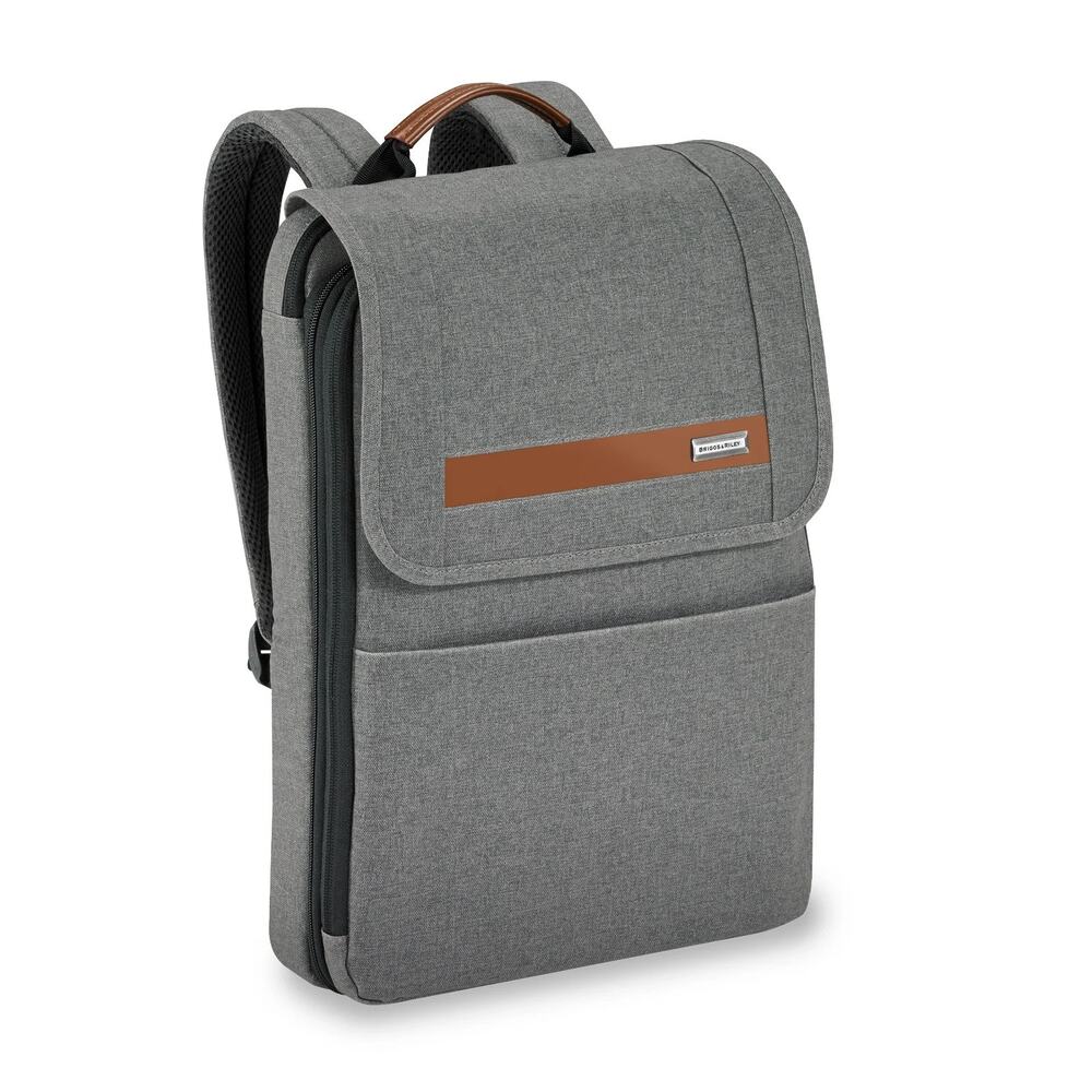 Briggs & Riley EUC Gray Kinzie Street 2.0 Slim Expandable Backpack Laptop Travel